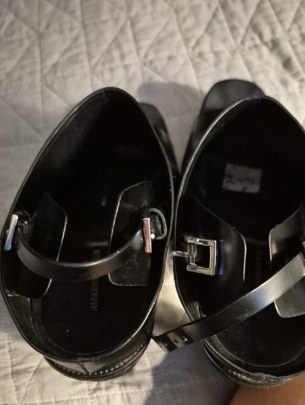 Alexander Wang Black Open-Toe Leather Mules - Picture 4 of 6